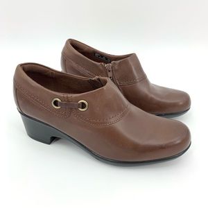 Clarks Collection Brown Leather Ankle Boots